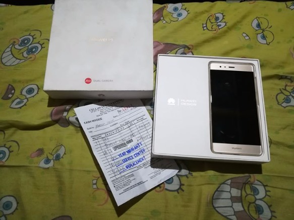 Huawei P9 Gold complete w/ receipt photo